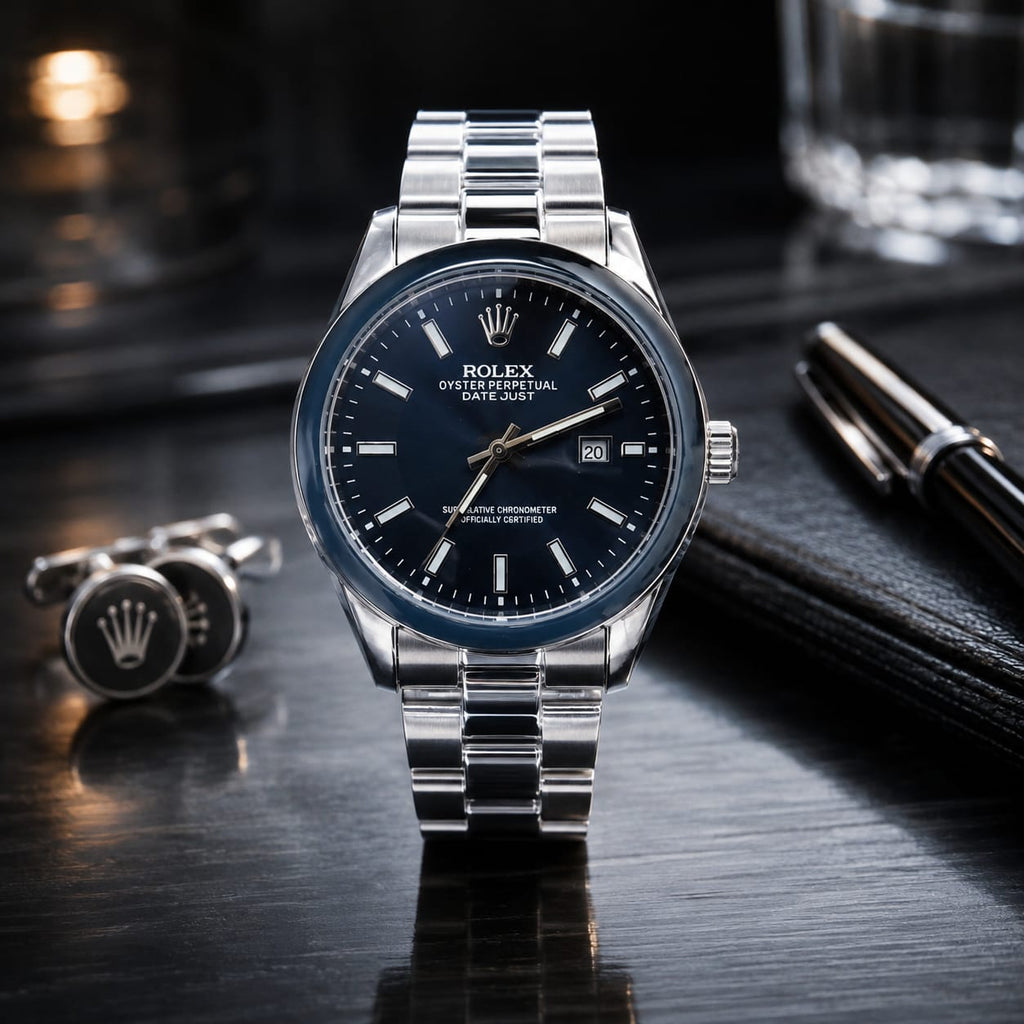 Rolex Black Dial Two-Tone Watch