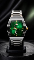 SS Slim Green & white Dial Watch