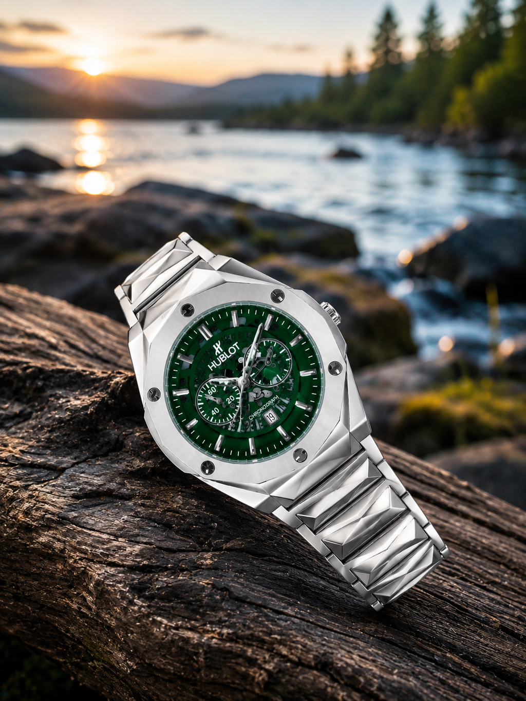 Hublot Inspired Luxury Chronograph Watch