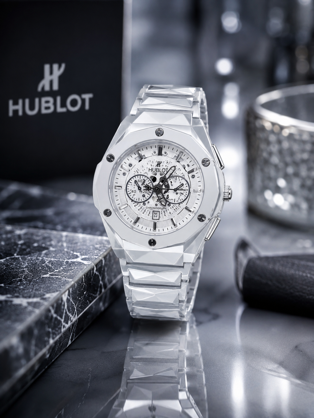 Hublot Inspired Luxury Chronograph Watch